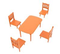 TOBBOMEY Mini Mobilier de Jeu pour Garçon Fille Table et Chaises Plastique Écologique Décoration Miniature Réaliste pour Chambre et Cuisine