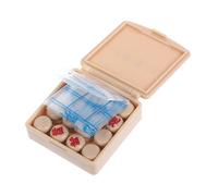 TOBBOMEY Miniature Chinese Chess Board Game for Dollhouse Realistic Portable Chess Accessories with Detailed Design Small for Dollhouse Furniture Scenes