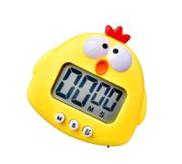 TOBBOMEY Minuterie Cuisine en Plastique Jaune de Petit Poussin Compte à Rebours Adorable Alarme Magnétique Outil de Rappel pour Cuisson et Pâtisserie Minuterie Compacte et Légère
