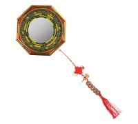TOBBOMEY Miroir Bagua Feng Shui Convexe en Laiton 205 CM avec Symbole Tai-Chi Doré Décoration Murale Amulette pour Intérieur Outil Traditionnel Chinois de Protection et Harmonie