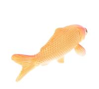 TOBBOMEY Modèle de Carpe Artificielle en PVC Doré, Figurine de Poisson Décorative Réaliste Compacte, Accessoire Photo et Décoration Aquarium, Terrarium, Maison et Jardin, Ornement