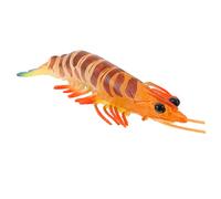 TOBBOMEY Modèle De Crevette Plastique Réaliste Figurine Décorative Animaux Marins Simulation Éducative pour Chambre Garçon Fille