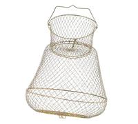 TOBBOMEY Nasse de Pliable Métal Résistant à Usure Panier Filet Portable pour Poissons Crabes et Crevettes Maille Fine et Facile à Nettoyer Équipement de Pratique