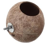 TOBBOMEY Nid d'Oiseau en Coquille Naturelle Nid Suspendu pour Oiseaux Domestiques et Petits Rongeurs Niche Chauffante en Matériau Solide pour Hamsters Écureuils et Canaris Décor Jardin