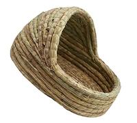 TOBBOMEY Nid en Paille pour Hamster Maison Confortable pour Petits Animaux Cachette Tissée Habitat pour Lapin Accessoire pour Cochon d'Inde Lit Douillet Environnement Chaud et Abrité