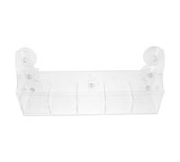 TOBBOMEY Organisateur de Réfrigérateur Transparent avec Ventouses Étagère pour Bouteilles Bocaux et Condiments Séparateurs Inclus Support Stable pour Portes de Frigo