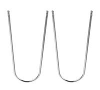 TOBBOMEY Outil de Démontage D'autoradio en Métal 2 Pièces Forme en U pour Retrait Rapide Clés Stéréo Voiture Kit D'extraction Intérieur Automobile Compatible Système Audio