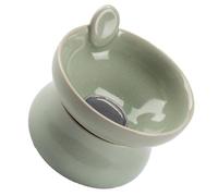 TOBBOMEY Passoire à Thé Vintage en Céramique Émaillée Qing Song, Filtre à Résidus pour Thé Kung Fu, Filtre à Feuilles, Outil de Filtration Solide et Décoratif pour Bureau et Maison