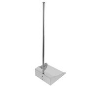 TOBBOMEY Pelle à Poussière Inoxydable avec Long Manche Capacité Résistante et Pratique pour Garage Hall et Maison