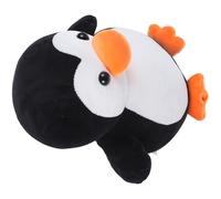 TOBBOMEY Peluche Pingouin Noir 25 CM Coussin Décoratif Moelleux en Peluche Doux pour Maison Présent Anniversaire Décoration Chambre et Oreiller Voiture