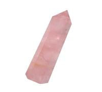 TOBBOMEY Pierre de Cristal Naturel Rose Hexagonale 6-7 CM Décoration Feng Shui D’Intérieur Prisme Hexagonal en Quartz Rose pour Contemplation et Agencement Ambiance Zen