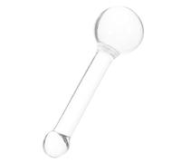 TOBBOMEY Pilon de Broyage Multifonctionnel Ergonomique pour Peinture à Huile et Épices Outil Portable à Long Manche pour Mineraux et Pigments Meule Cristal Transparent Petit Modèle