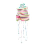 TOBBOMEY Piñata Licorne Colorée à Suspendre pour Garçon Fille Jeu Anniversaire Portable Boîte Cadeau pour Fête Thématique