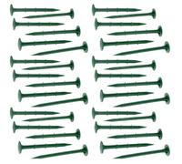 TOBBOMEY Piquets de Sol Robustes en Plastique Vert 16 CM - 150 Pcs pour Fixation de Bordure Pelouse Jardin Extérieur - Accessoires Jardinage et Aménagement Paysager Résistants UV