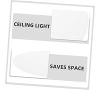 TOBBOMEY Plafonnier LED Rond Acrylique Translucide Diffuseur Lumineux Doux Design Plat Élégant pour Chambre Installation Gain de Place Abat-jour Plastique Blanc