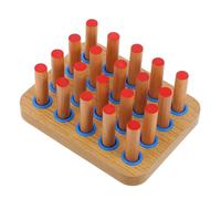 TOBBOMEY Planche Bois de Rééducation à Chevilles pour Entraînement Force des Doigts Coordination Main Œil Outil pour Rééducation des Bras Adaptée Aux Personnes Âgées