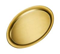 TOBBOMEY Plaque de Service Inox Ovalée pour Snacks et Desserts Plateau Multifonction Barbecue et Fruits Assiette Gastro pour Cuisine Maison et Restaurant