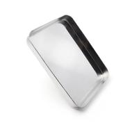 TOBBOMEY Plaque Pâtisserie Rectangulaire Acier Inoxydable pour Cuisson et Vapeur Plateau de Service Réutilisable pour Nouilles Vermicelles et Desserts Adapté Maison et Restauration