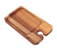 TOBBOMEY Plateau avec Porte-verre à Vin Plateau Apéritif Portable pour Fromages et Charcuterie Planche à Fruits pour Pique- Fête et Repas à