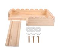 TOBBOMEY Plateforme Bois Massif pour Hamster Base Solide pour Cage Escalade et Aire de Jeu pour Rongeurs Fournitures Pratiques pour Petits Animaux