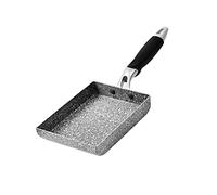 TOBBOMEY Poêle à Œufs Rectangulaire Tamagoyaki Antiadhésive Pierre Maifanite Revêtement Facile à Nettoyer Fond Plat pour Cuisson Uniforme Compatible Induction et Gaz Ustensile Cuisine