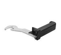 TOBBOMEY Poignée de Porte Coupe-Feu en Bakélite Noire Grosse Taille Crochet Intégré Accessoire de Remplacement pour Chaudière Domestique Isolation Thermique et Sécurité pour Entretien