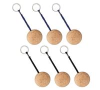 TOBBOMEY Porte-Clés Flottant en Liège 50 MM Lot de 6 Bouée Légère et Résistante pour Bateau Kayak Surf et Activités Nautiques en Plein Air