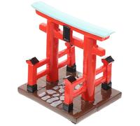 TOBBOMEY Porte Torii Miniature en Résine 1 Pièce Accessoire Décoratif pour Maison de Poupée Mini Portail Japonerie Décor Intérieur et Jardin Zen Accessoire Maison Mini Mini-Maison