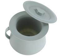 TOBBOMEY Pot de Chambre Couvert Portable avec Poignée Urinoir pour Personnes Âgées et Handicapées Pot de Nuit Intérieur Plastique Épais Facile à Nettoyer et Réutilisable