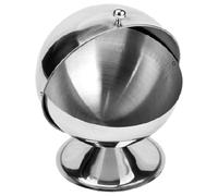 TOBBOMEY Poubelle de Comptoir en Acier Inoxydable Couvercle Mini Corbeille à Papier de Bureau Poubelle Ménagère Compacte Cuisine Salon et Salle de Bain Rangement Pratique et Hygiénique