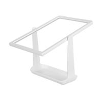 TOBBOMEY Présentoir de Menu de Table A5 Blanc Porte-Cartes Rigide pour Restaurant et Hôtel Support Publicitaire Portable pour Menus et Cartes de Vœux pour Événements et Expositions