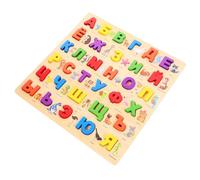 TOBBOMEY Puzzle de Lettre Russe éducatif Conseil d'administration de Puzzle pour Les Tout-Petits Alphabet Enfant en Bas âge d'apprentissage Bois