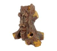 TOBBOMEY Reptile Rest House Hide Cave for Snake and Leopard Gecko Natural Terrarium Decoration with Twisted Tree Hollow Reptile Hideout for Small Pets