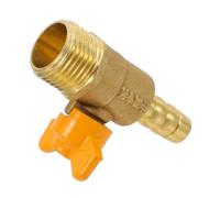 TOBBOMEY Robinet à Bille en Laiton Épais 1/2 Mâle Droit avec Poignée Ergonomique, Vanne à Gaz Naturel pour Réchaud de Camping et Plomberie, Valve D’Arrêt Filetage Cannelé, Vanne à Bille à