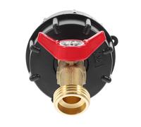 TOBBOMEY Robinet pour Conteneur IBC 60 Filet Fin S60x6 1/2 Pouce pour Jardin Raccord Robinet Laiton Solide Étanche Usage Réservoir d'eau Agricole Industriel