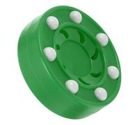 TOBBOMEY Rondelle de Hockey roulettes pour Entraînement et Jeu Palette de Hockey Route Professionnelle Palet Vert Surface Lisse pour Glisse Rapide et