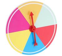 TOBBOMEY Roue Fortune Tournante 15 Cm Diamètre 6 Compartiments Colorée sans Texte, Accessoire de Jeu de Roue pour Jeux de Société, Plateau Tournant pour Loterie et Tombola, Fêtes