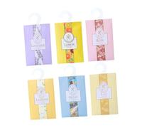 TOBBOMEY Sachets Parfumés à Suspendre 6 Pièces Désodorisant pour Tiroirs Armoires Paniers à Linge Salle de Bain Voiture Fraîcheur Linge Parfum Lys Océan Aléatoire