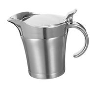 TOBBOMEY Saucière Inox Double Paroi pour Sauce et Jus Verseuse Thermique Ergonomique Isolation Thermique pour Table et Restaurant