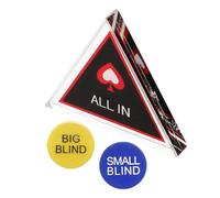 TOBBOMEY Set de Jetons de Poker Doubles Faces All in Boutons Dealer Big Blind et Small Blind Accessoires de Jeu Polyvalents pour Soirées et Tournois