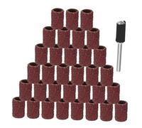 TOBBOMEY Set Tambours de Ponçage avec Tige Connectrice Accessoires pour Ponceuse Lissage Métal Cire et Sculpture Outils Précis de Ponçage Rotatif