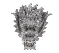 TOBBOMEY Sortie Fontaine Murale Pierre Grise Fontaine Extérieure Décorative Tête de Dragon pour Jardin et Terrasse Installation Facile pour Espace Extérieur