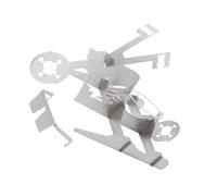 TOBBOMEY Support à Poulet INOX Portable pour Barbecue Résistant Haute Température Rack de Rôtissage Pratique pour Grillades Plein Air et Réunions