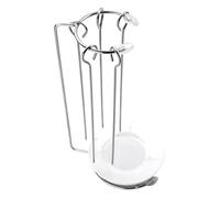 TOBBOMEY Support Brochettes Bbq Acier Inoxydable Porte Brochettes Suspendu Réutilisable pour Viande et Vertical Accessoire Pratique pour Barbecue