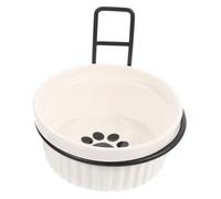 TOBBOMEY Support Mural pour Bol Suspendu pour Animaux Résistant à Usure Fixation Murale Sécurisée pour Bols Alimentaires Chiens et Chats Design Simple et Élégant