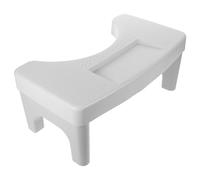 TOBBOMEY Tabouret de Toilette Gris Antidérapant PP Multifonction pour Salle de Bain Tabouret Compact Robuste pour Posture Accroupie Adulte