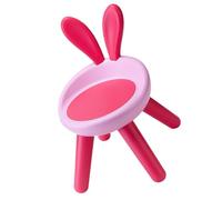 TOBBOMEY Tabouret pour Garçon et Filles en Plastique Rose Dossier, Chaise Maternelle Démontable Coussin Rigide, Adaptée pour Apprentissage et Repas