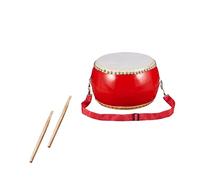 TOBBOMEY Tambour Bois Garçon Fille avec Peau de Vache Baguettes et Sangle Percussion pour Coordination et Initiation Musicale Garçons et Filles