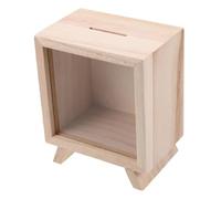 TOBBOMEY Tirelire en Bois Incassable pour Garçon et Filles, Cadre Décoratif Robuste, Design Simple et Pratique, pour L'Économie à Maison