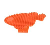 TOBBOMEY Toilettage pour Chat Forme de Poisson Brosse à Sangle Ajustable Peigne à Gratter Angle Outil de Massage pour Chatons et Chiens
